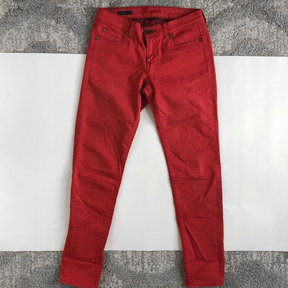 Womens Kut from the Kloth Red Diana Skinny Stretch Denim Jeans - Size 6